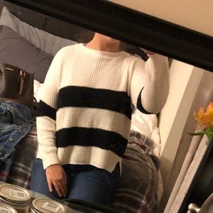 Black and white striped sweater